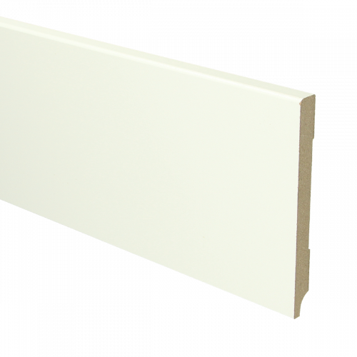 MDF Moderne plint 120x15 wit voorgelakt RAL 9010 - 120 hoge sfeerplint 1 - 16033