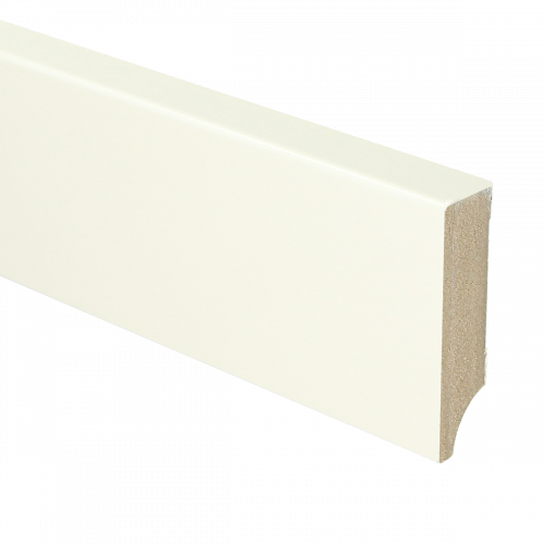MDF Moderne plint 70x18 wit voorgelakt RAL 9010 - 70x18 ral 9010 - 16040