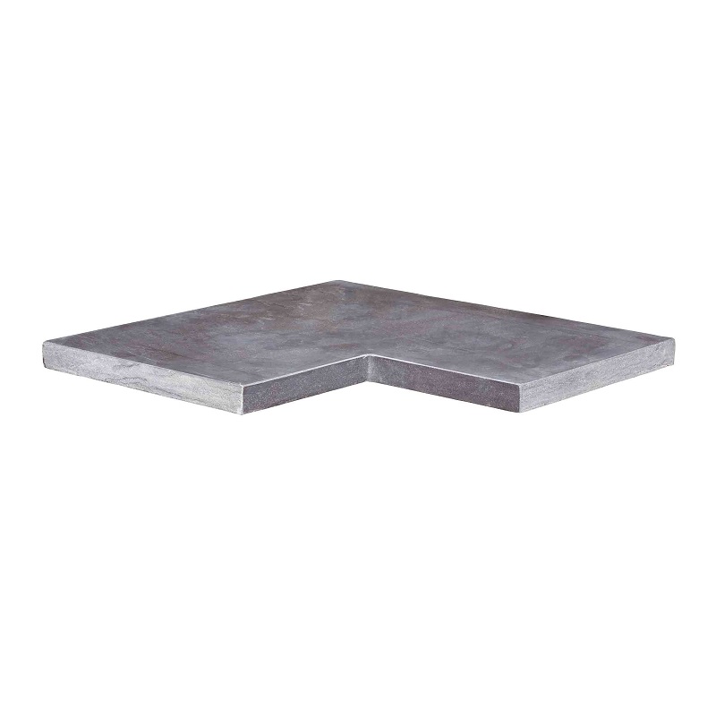 Vijverrand Spotted Bluestone Binnenhoek 40/40x20x3cm - Afdekband spotted bluestone hoekstuk 1 - Vijverrand Spotted Bluestone Binnenhoek 40/40