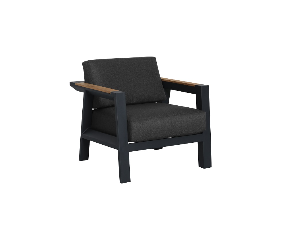 Loungeset Alexia - Alexia loungeset n145 stoel met houtleuning - N145