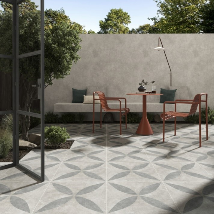 GeoCeramica Entr&eacute;e Ambienti Perla Flower KTBN04 60x60x4cm - Ambienti perla flower 1 - KTBN04 Ambienti Perla Flower 60x60