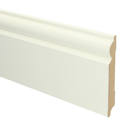 MDF Barok plint 150x18 wit voorgelakt RAL 9010 - Barokplint 120 9010 1 - 16062