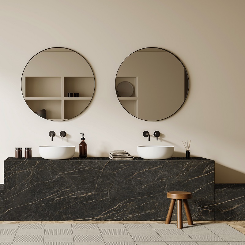 Neolith Black Obsession Silk diverse afmetingen - Black obsession 1 sfeer - Black Obsession Silk 75x75