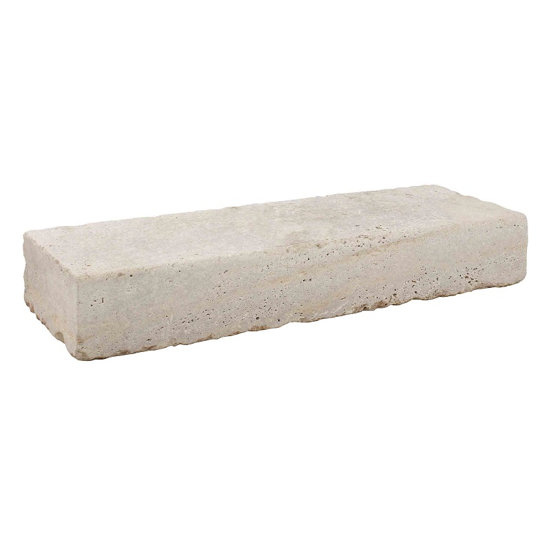 Natuursteen Bloktrede Travertin Ivory Cream 100x35x15cm - Bloktreden travertin ivory cream 1 - Natuursteen Bloktrede Travertin Ivory Cream 1