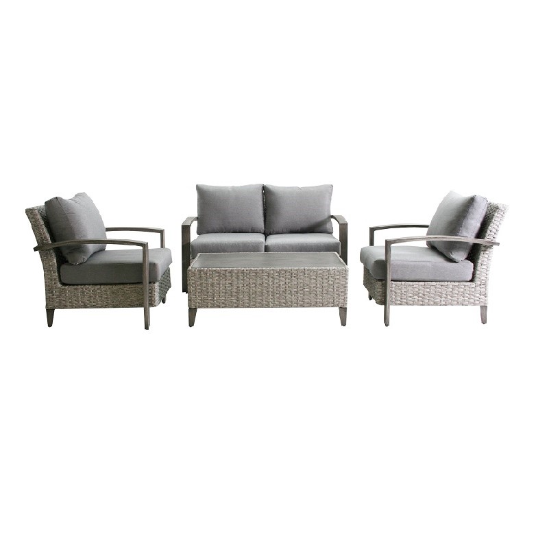 Loungeset Bradley - Bradley loungeset riet met kussens - 7020
