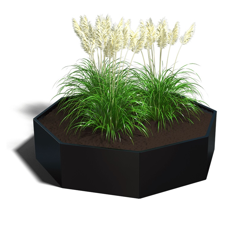 Gepoedercoat Staal Plantenbak Chicago 100 diverse hoogtes - Chicago 100x40 ral9005 1 - Gepoedercoate Chicago 100 Hoogte 30cm