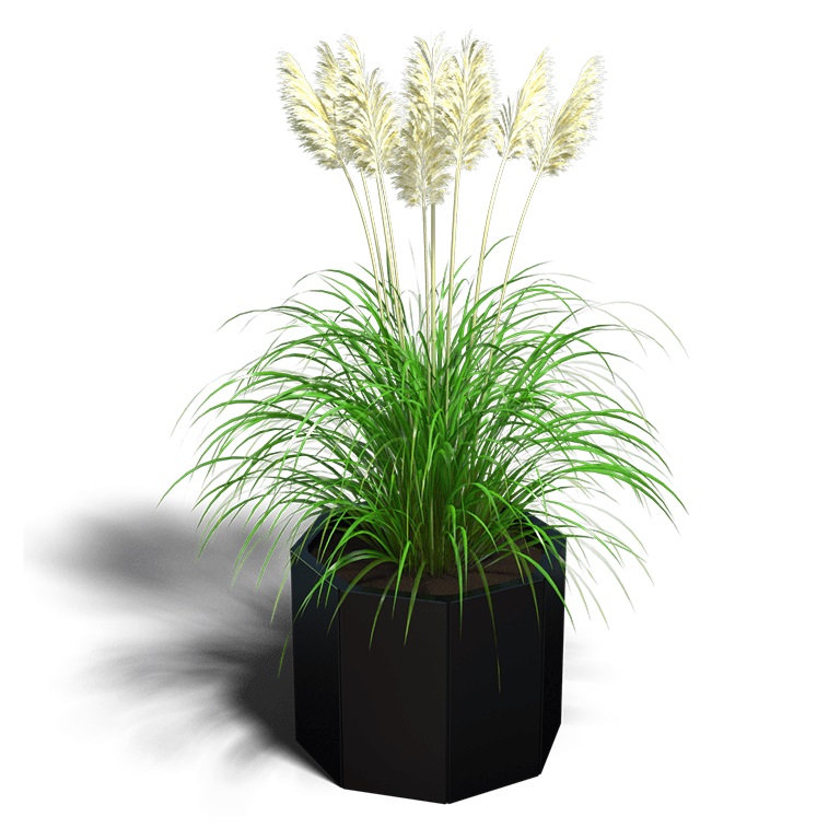 Gepoedercoat Staal Plantenbak Chicago 30 diverse hoogtes - Chicago 30x40 ral9005 1 - Gepoedercoate Chicago 30 Hoogte 30cm