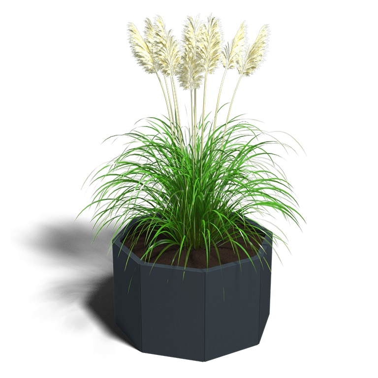 Gepoedercoat Staal Plantenbak Chicago 40 diverse hoogtes - Chicago 40x40 ral7016 1 - Gepoedercoate Chicago 40 Hoogte 30cm