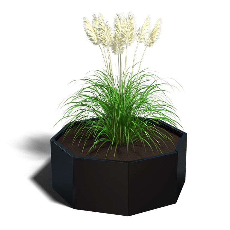 Gepoedercoat Staal Plantenbak Chicago 60 diverse hoogtes - Chicago 60x40 ral9005 1 - Gepoedercoate Chicago 60 Hoogte 30cm
