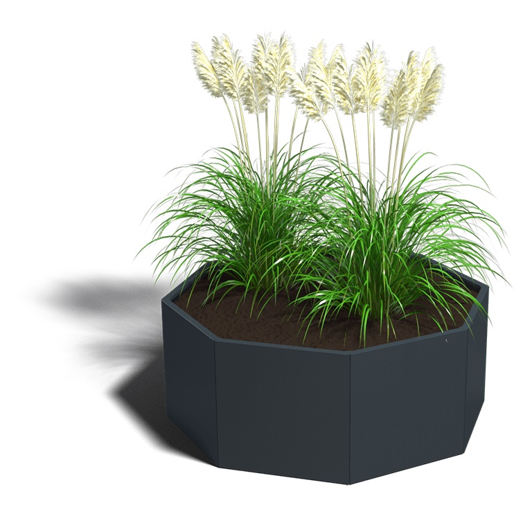 Gepoedercoat Staal Plantenbak Chicago 70 Hoogte 70cm - Chicago 70x70 ral7016 - Gepoedercoate Chicago 70 Hoogte 70cm