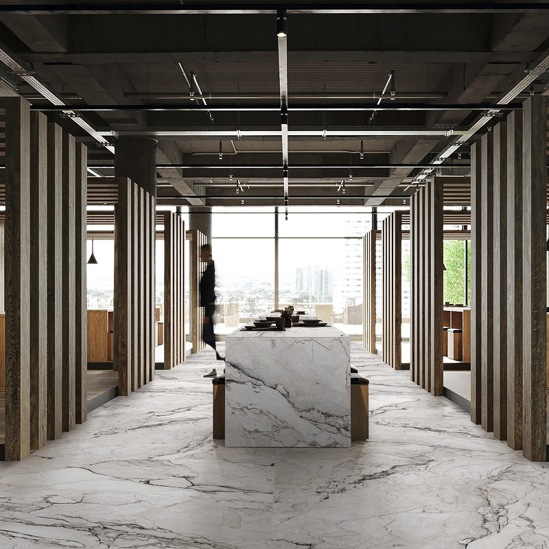 Neolith Colorado Dunes CD01 Polished diverse afmetingen - Colorado dunes floor sfeer - Colorado Dunes CD01 Polished 75x75