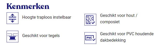 Comfort stelvoet AK5-8 voor aan-de-kant bereik 5 - 8cm - Comfort stelvoet ak5 8 voor aan de kant bereik 5 8 cm kenmerken - Comfort stelvoet AK5-8cm