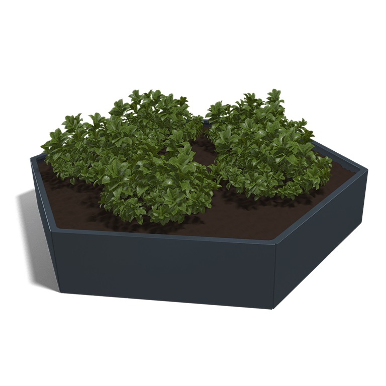 Gepoedercoat Staal Plantenbak Denver 120 diverse hoogtes - Denver 120x40 ral7016 1 - Gepoedercoate Denver 120 Hoogte 30cm