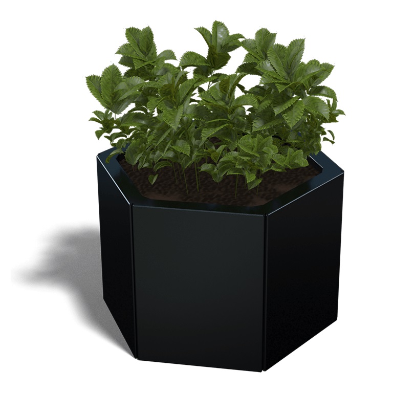 Gepoedercoat Staal Plantenbak Denver 30 diverse hoogtes - Denver 30x40 ral9005 1 - Gepoedercoate Denver 30 Hoogte 30cm