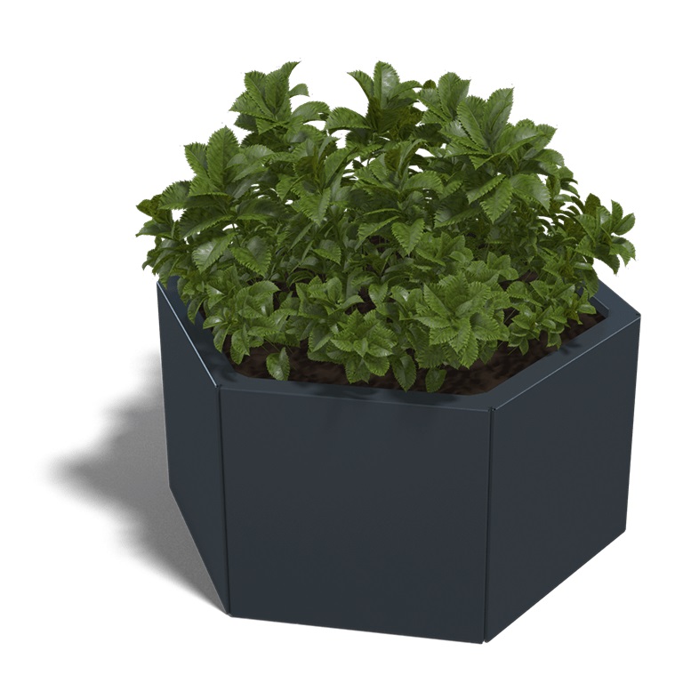 Gepoedercoat Staal Plantenbak Denver 40 diverse hoogtes - Denver 40x40 ral7016 2 - Gepoedercoate Denver 40 Hoogte 30cm