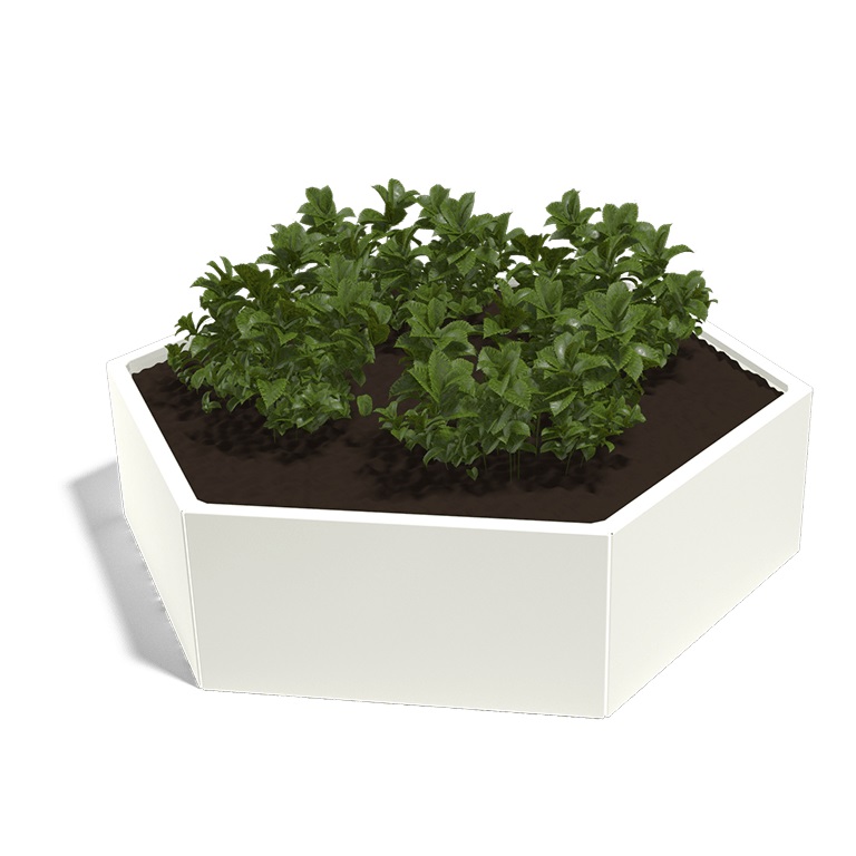 Gepoedercoat Staal Plantenbak Denver 80 diverse hoogtes - Denver 80x40 ral9010 1 - Gepoedercoate Denver 80 Hoogte 30cm