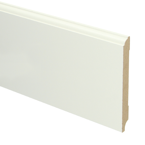 MDF Eigentijdse plint 120x12 wit voorgelakt RAL 9010 - Eigentijdse plint groot - 16048