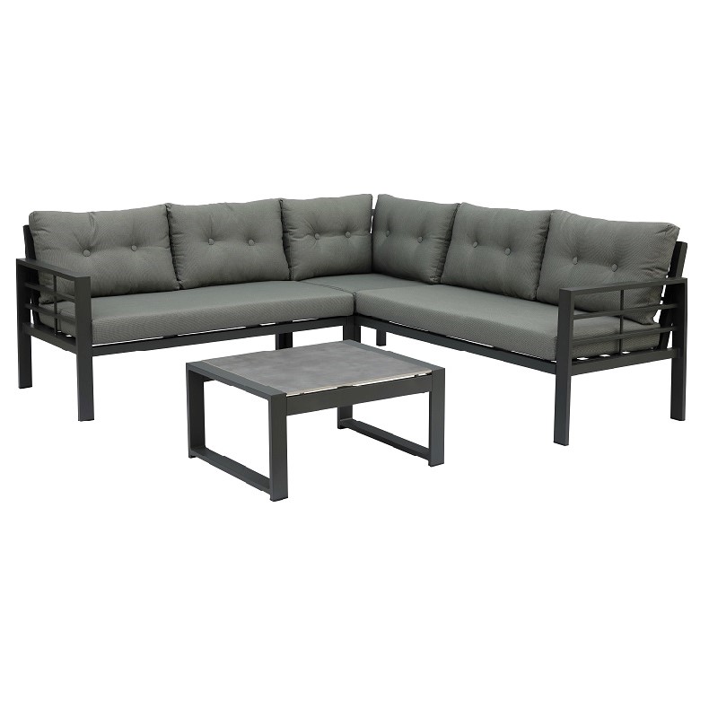 Loungeset Elba - Elba loungeset grijs met bekleding - 2260
