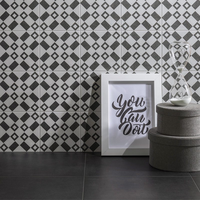 Flow Classic Square Decor 20x20x0,82cm - Flow square classic 200 black 450 still life - Flow Classic Square Decor 20x20x0,82cm