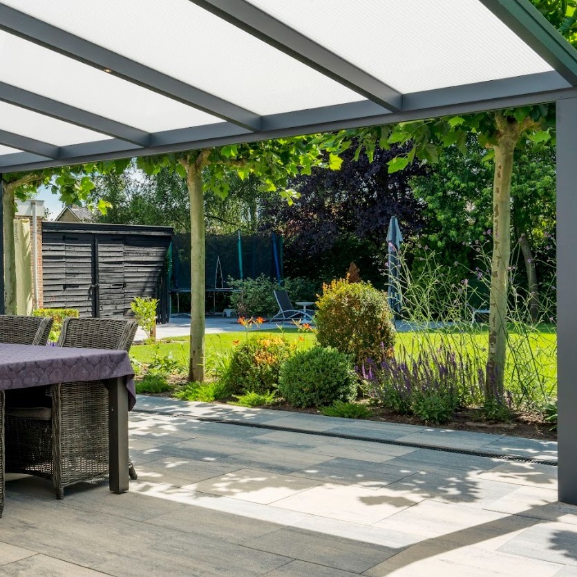 Giallo veranda polycarbonaat dak - Giallo deponti poly 2 - Giallo veranda polycarbonaat dak 406x250cm