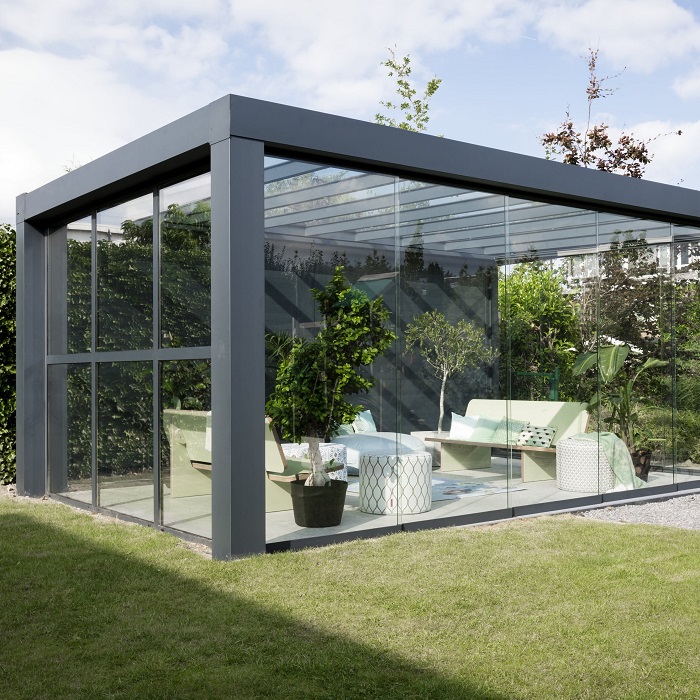 Verasol Cube veranda alle afmetingen - Gsw cube dicht - Verasol Cube 400x300cm met glasdak