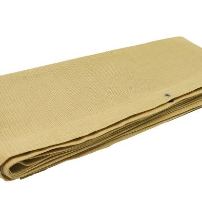 Zonnedoek Harmonica Zand Rechthoek 2x3m - 285gr/m2 - Harmonica schaduwdoek zand 1 3 - Zonnedoek Harmonica Zand 2x3m