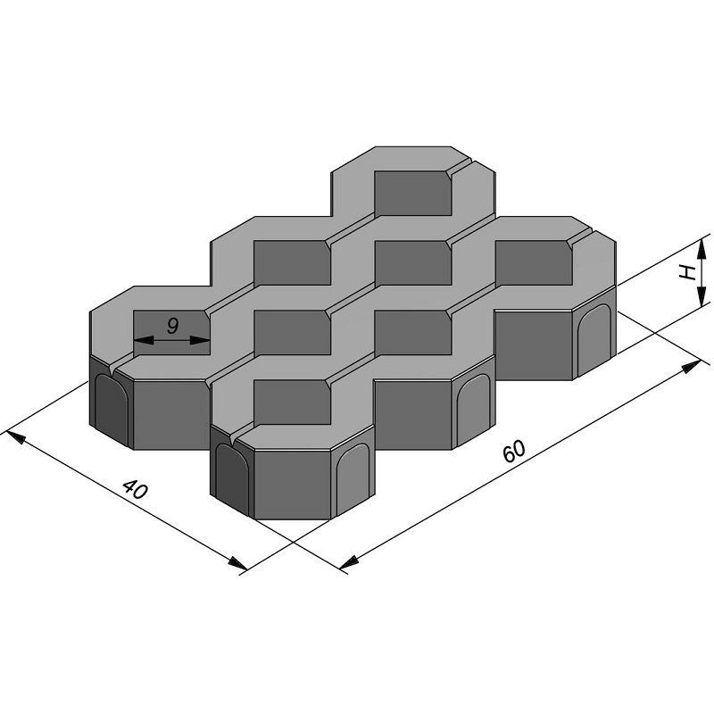 Eco Solution helix 60x40x10/12cm - Helix - Eco Solution helix dikte 10cm