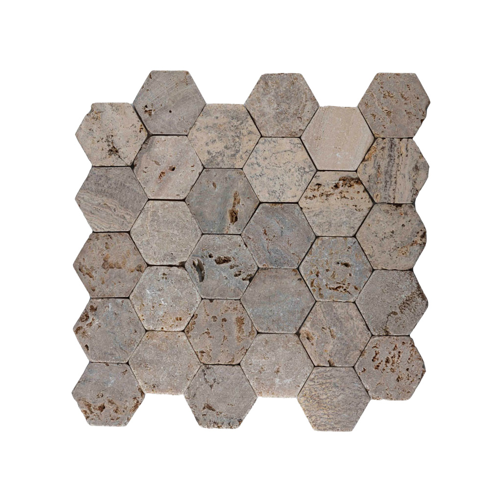 Parket hexagon zonsondergang bruin - Hexagon sunset brown - BN113 hexagon zonsondergang bruin