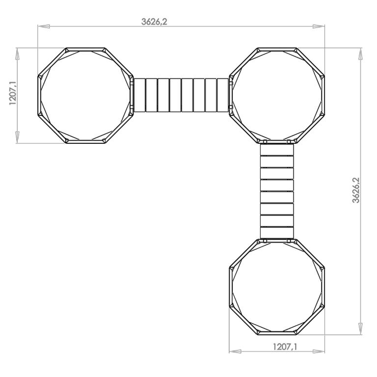 Gepoedercoat Staal Plantenbak Vegas Chicago Hoekopstelling - Hoek achthoek 1 1 - Gepoedercoate Plantenbak Vegas Chicago Hoek
