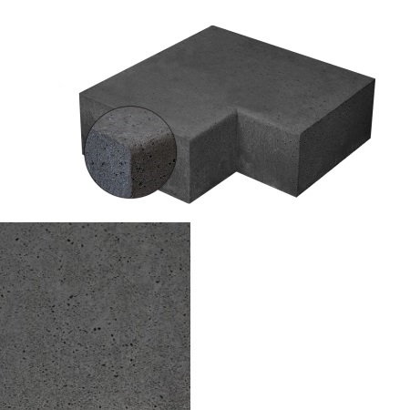 Traptrede Oud Hollands antraciet hoekstuk diverse afmetingen - Hoekstuk 20cm antraciet - Traptrede Oud Hollands antra hoekstuk 15cm