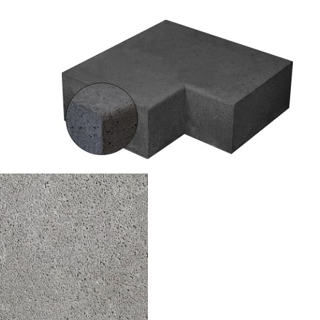Traptrede Oud Hollands grijs hoekstuk diverse afmetingen - Hoekstuk 20cm grijs - Traptrede Oud Hollands grijs hoekstuk 15cm