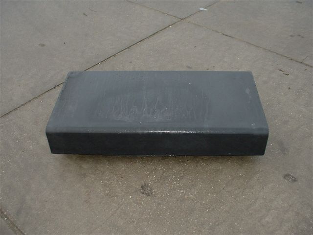 Traptrede holbloktrede zwart diverse lengtes - Holblok traptrede 15x50x100 zwart - Traptrede holbloktrede zwart lengte 50cm