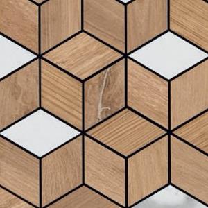 Honey Wood Rombo Mix 35x30cm (op net) - Honey wood rombo mix - Honey Wood Rombo Mix 35x30cm