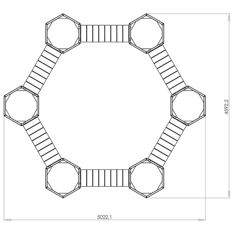 Gepoedercoat Staal Plantenbak Vegas Kampvuur Opstelling - Kampvuur zeshoek 1 1 - Gepoedercoate Plantenbak Vegas Kamp