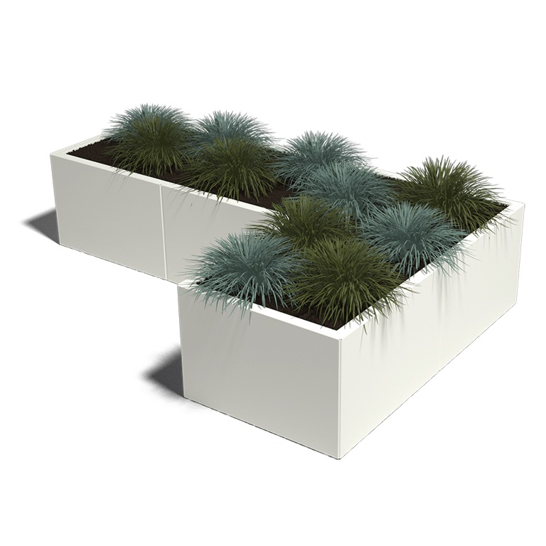 Gepoedercoat Staal Plantenbak Kansas 60 diverse hoogtes - Kansas 60x40 ral9010 1 - Gepoedercoate Kansas 60 Hoogte 30cm