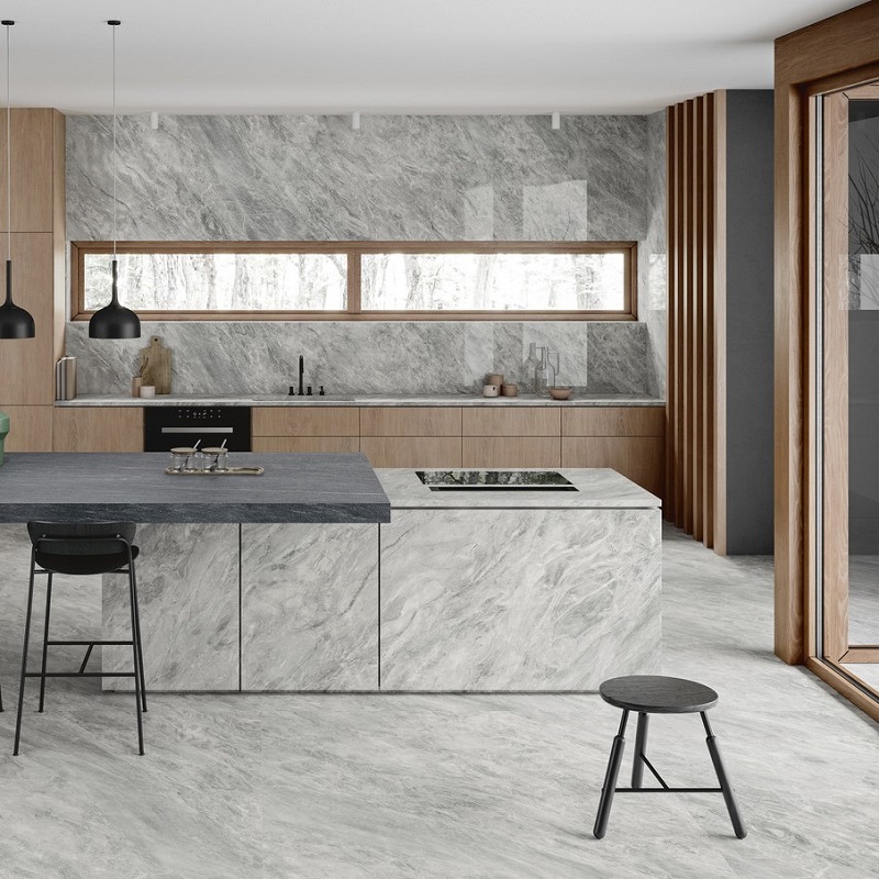 Ariostea Marmi Classici Bardiglio Chiaro Polished 60x120cm - Marble effect floors bardiglio chiaro 03 - Ariostea Bardiglio Chiaro Polished 60x120cm