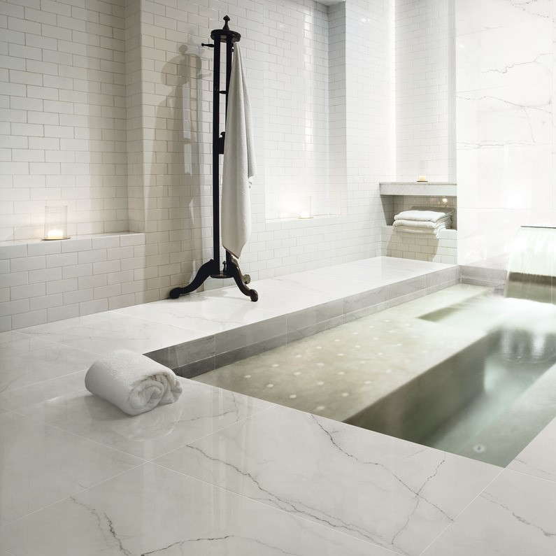 Ariostea Marmi Classici Calacatta Lincoln Polished 60x120cm - Marble effect floors calacatta lincoln 01 - Ariostea Calacatta Lincoln Polished 60x120cm