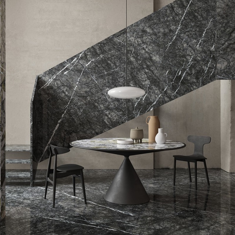 Ariostea Ultra Marmi Grigio Carnico Lucidato Shiny 150x300cm - Marble effect floors grigio carnico 1 - Ariostea Grigio Carnico Shiny 150x300cm