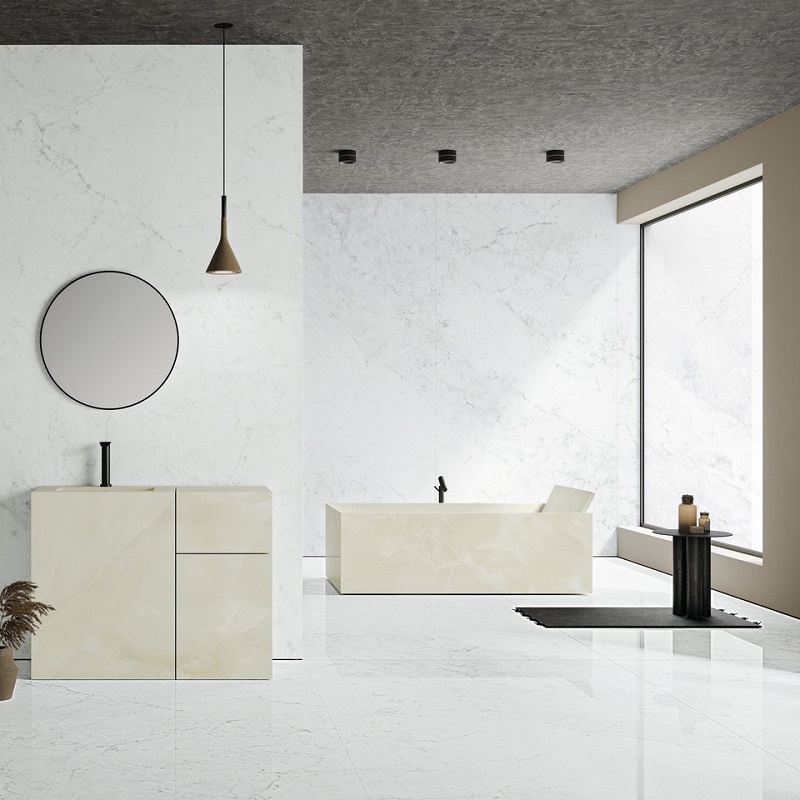 Ariostea Ultra Onici Onice Miele Lucidato Shiny diverse afmetingen - Marble effect floors onice miele 01 - Ariostea Onice Miele Shiny 37,5x75cm