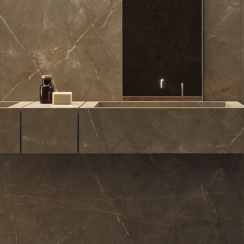 Ariostea Ultra Marmi Pulpis Bronze Lucidato Shiny diverse afmetingen - Marble effect floors pulpis bronze 03 - Ariostea Pulpis Bronze Shiny 37,5x75cm