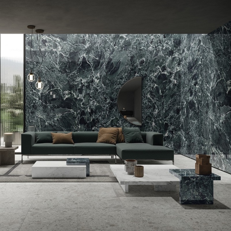 Ariostea Marmi Classici Verde St. Denis Polished 60x120cm - Marble effect floors verde st denis 05 - Ariostea Verde St. Denis Polished 60x120cm
