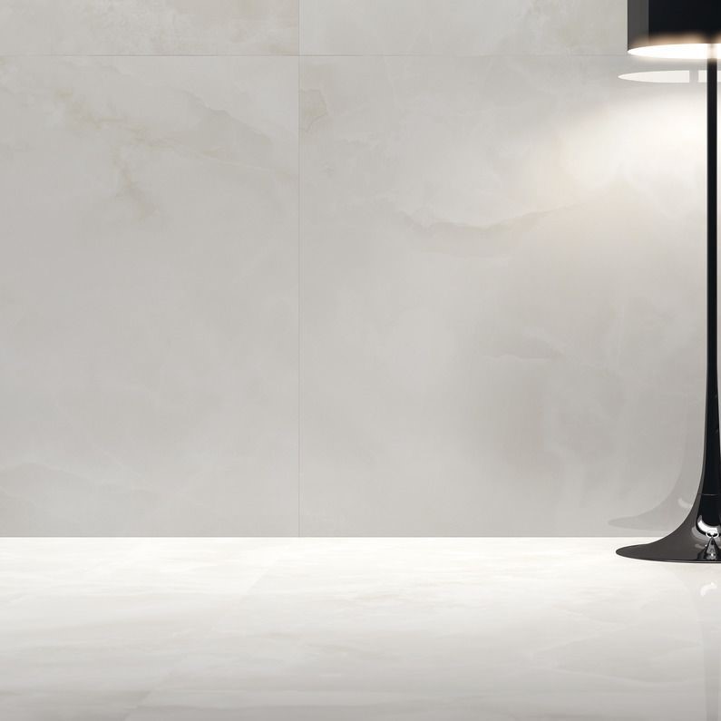 Ariostea Ultra Onici Onice Bianco Extra Lucidato Shiny diverse afmetingen - Marble effect white floors onice bianco extra 01 - Ariostea Bianco Extra Shiny 37,5x75cm
