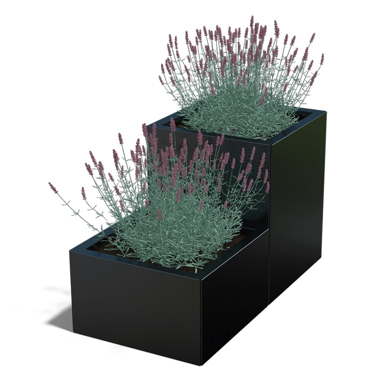 Gepoedercoat Staal Plantenbak Miami Special II 50 - Miami special2 500 ral9005 1 - Gepoedercoate Miami Special II 50