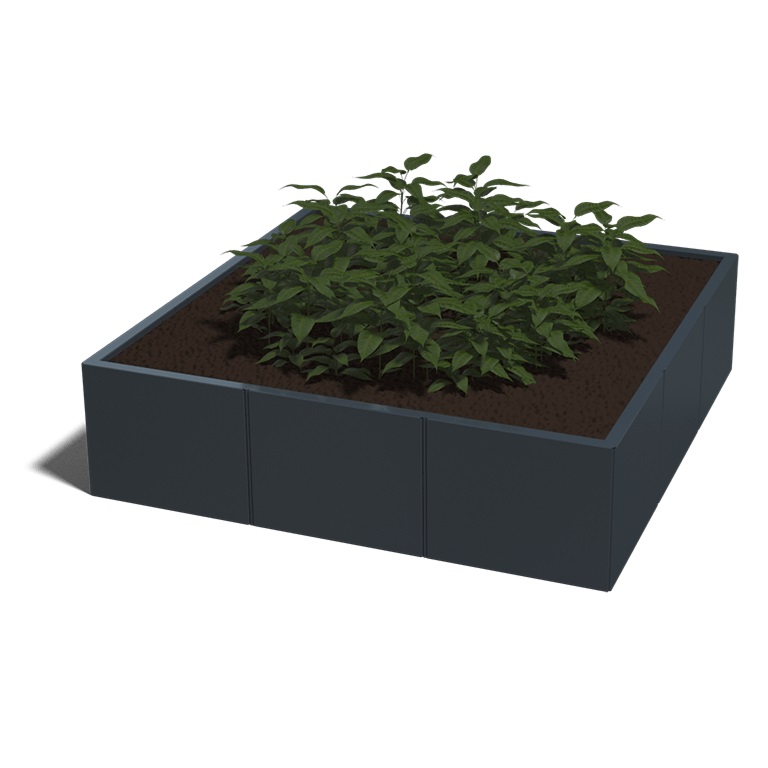 Gepoedercoat Staal Plantenbak Miami XXL 150x150cm diverse hoogtes - Miami xxl 150x150x40 ral7016 1 - Gepoedercoate Plantenbak Miami 150x150x30cm