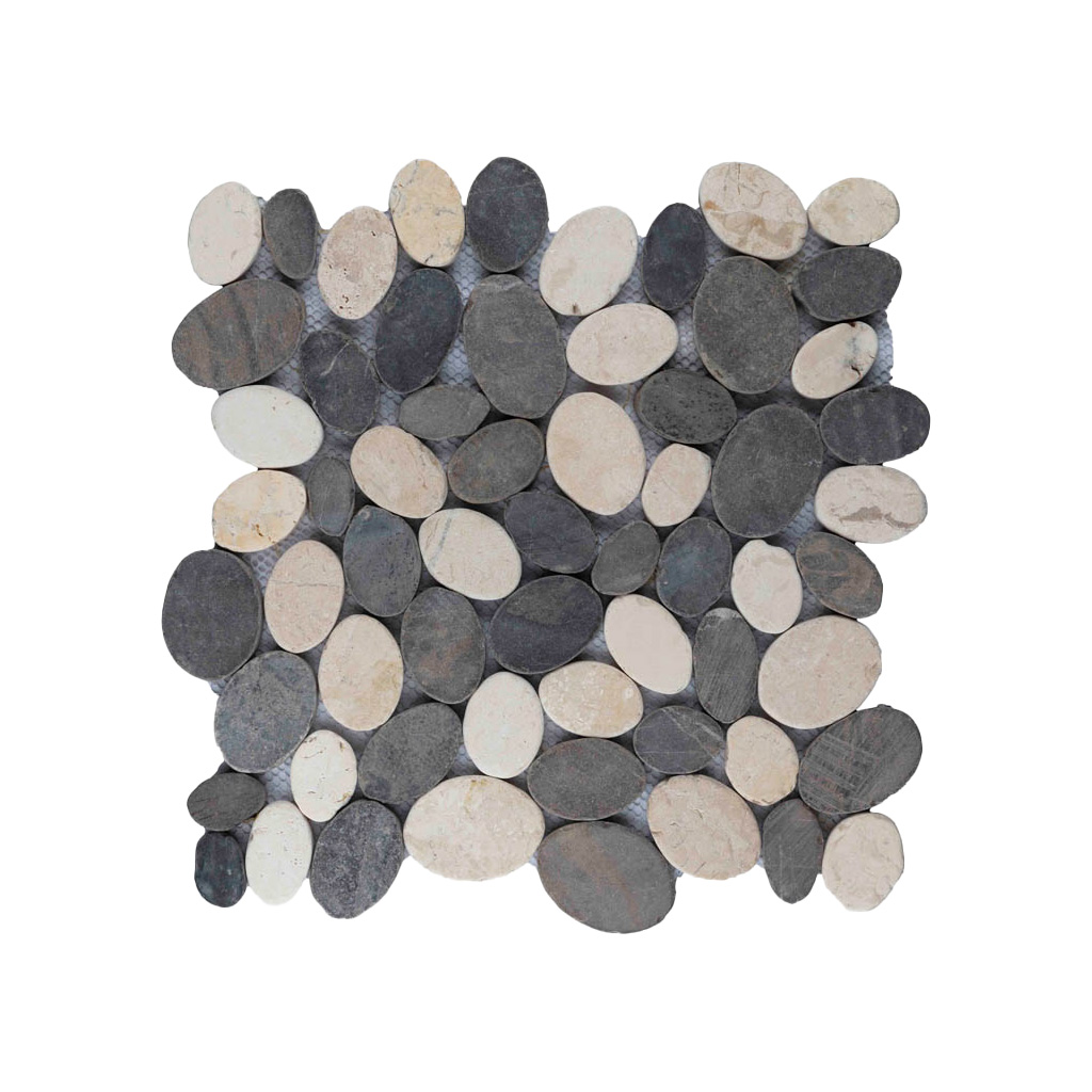 Moza&iuml;ek ovaal mix grijs - cr&egrave;me - Oval mix grey cream - BN113 ovaal mix grijs - cr&egrave;me