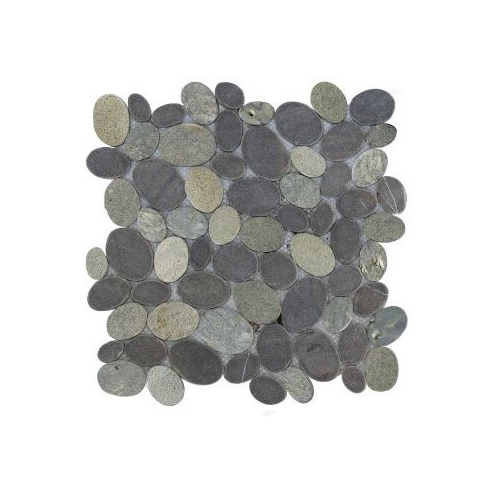 Moza&iuml;ek ovaal mix grijs - licht grijs - Oval mix grey light grey - BN113ovaal mix grijs - licht grijs 