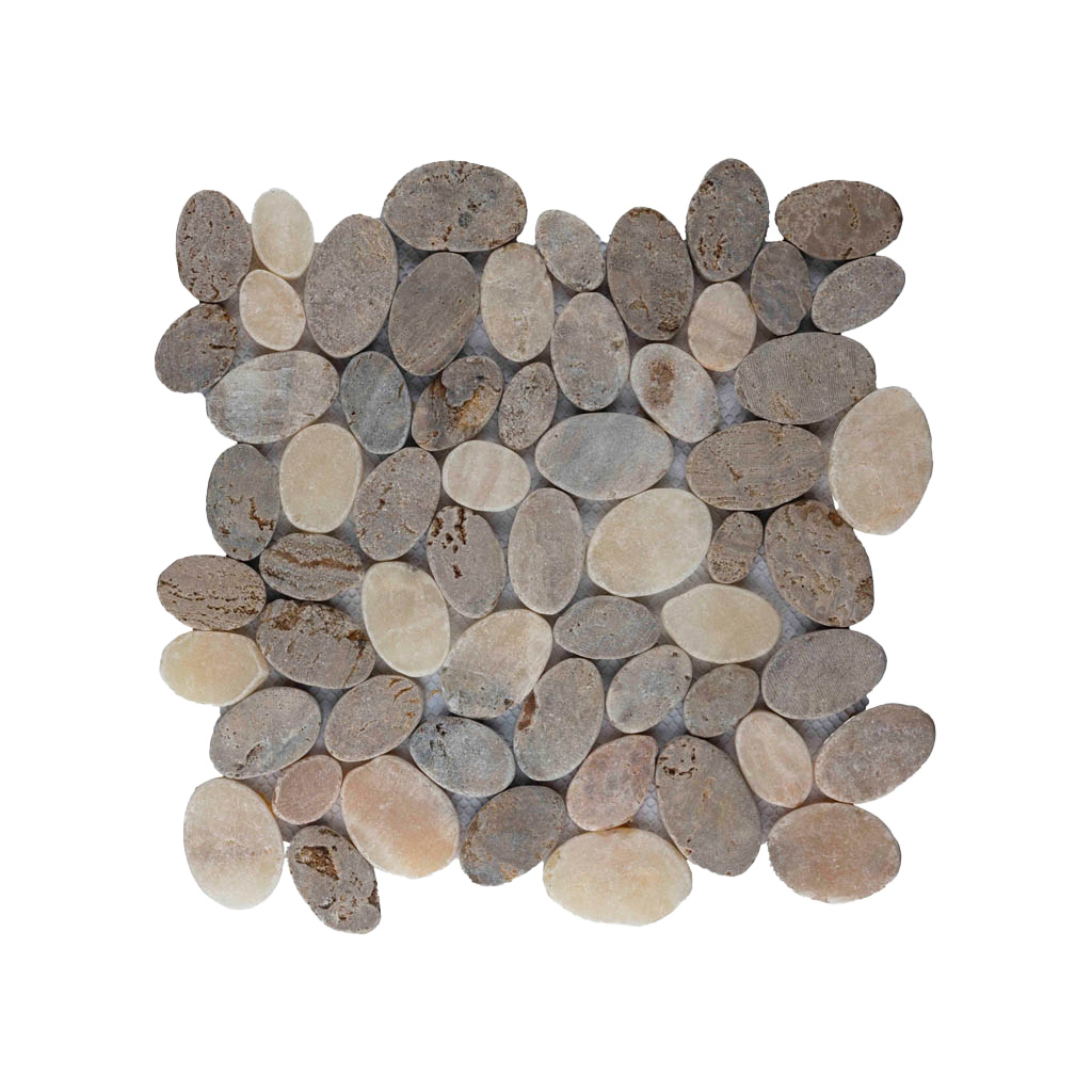 Moza&iuml;ek ovaal mix onyx - zonsondergang bruin - Oval mix onyx sunsetbrown - BN113 ovaal mix onyx - zonsondergang bruin