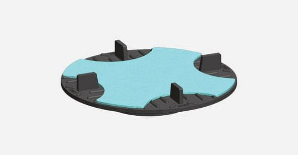 Passtuk kruisvorm 110x110x2mm van zelfklevend bitumen - Passtuk kruisvorm 110x110x2 mm van zelfklevend bitumen - Passtuk kruisvorm bitumen