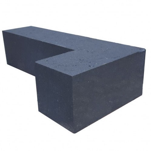MBI Patiohoekblok Strak Antracite 60/30x15x15cm - Patiohoekblok antraciet 60x15x15cm strak - Patiohoekblok Strak Antra 60x15