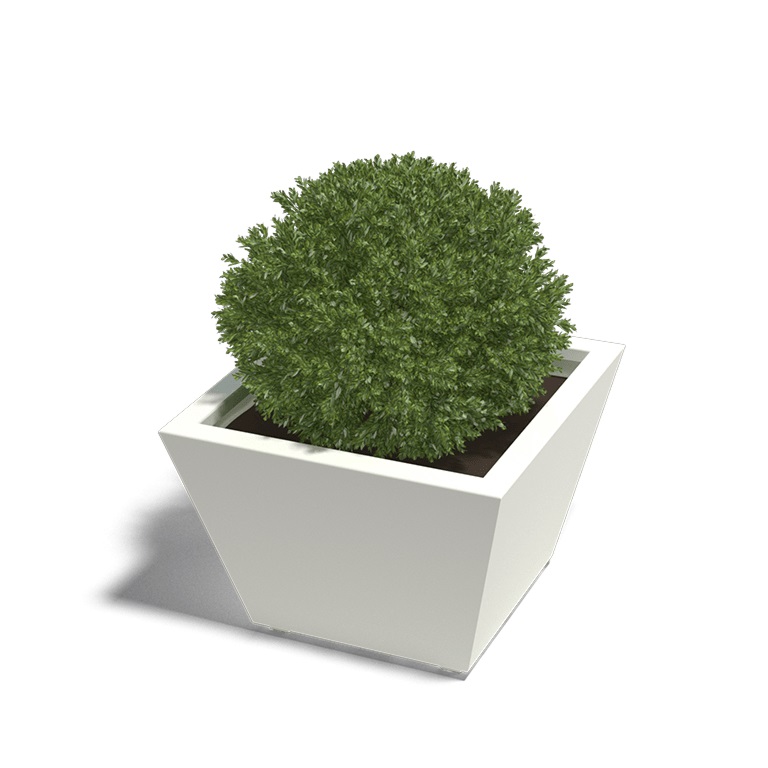 Gepoedercoat Staal Gelaste Plantenbak Cone 60x60x40cm - Pb pi las c 600x600x400 ral9010 2 - Gepoedercoate Plantenbak Cone 60x60x40cm